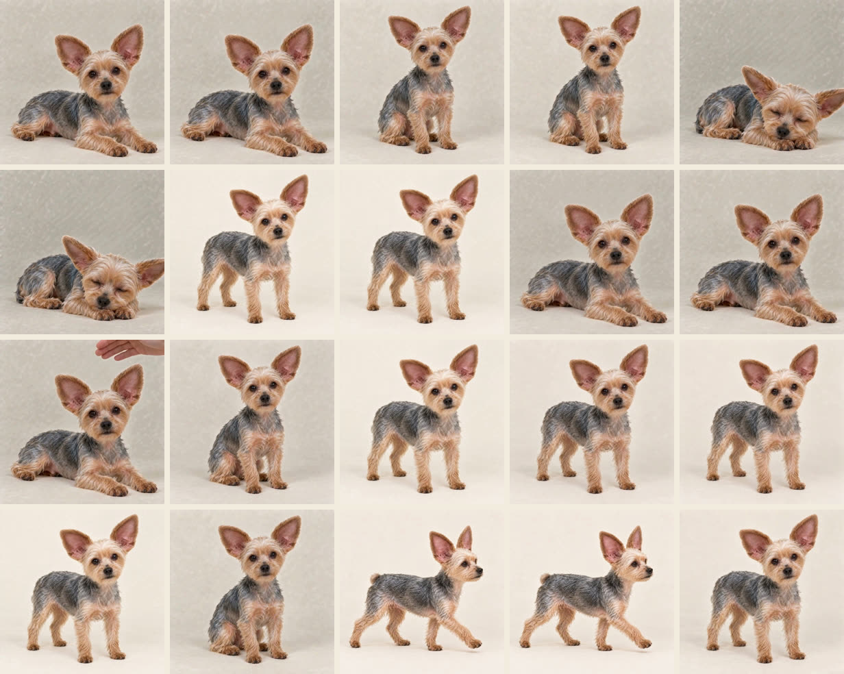 お届けする動画の一部（作り手の犬の場合）。アプリの中でつながって、その子が過ごします。